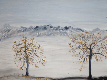 Bäumchen  Öl auf Blatt 48/36  50€